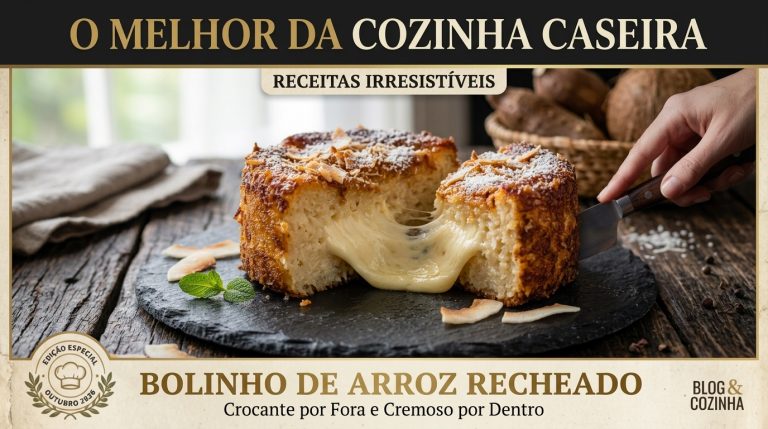 Bolinho de Arroz Recheado com Queijo: Receita Fácil