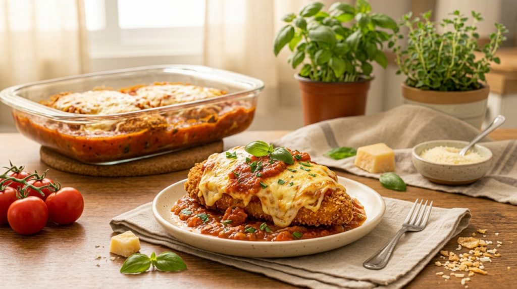 Aprenda a fazer frango à parmegiana crocante, com molho de tomate caseiro e queijo derretido. Receita fácil, ingredientes simples e passo a passo completo.