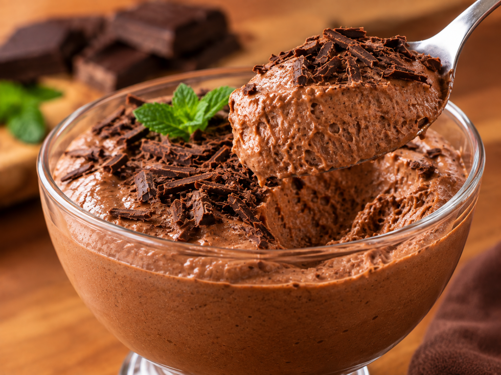 Mousse de chocolate cremoso